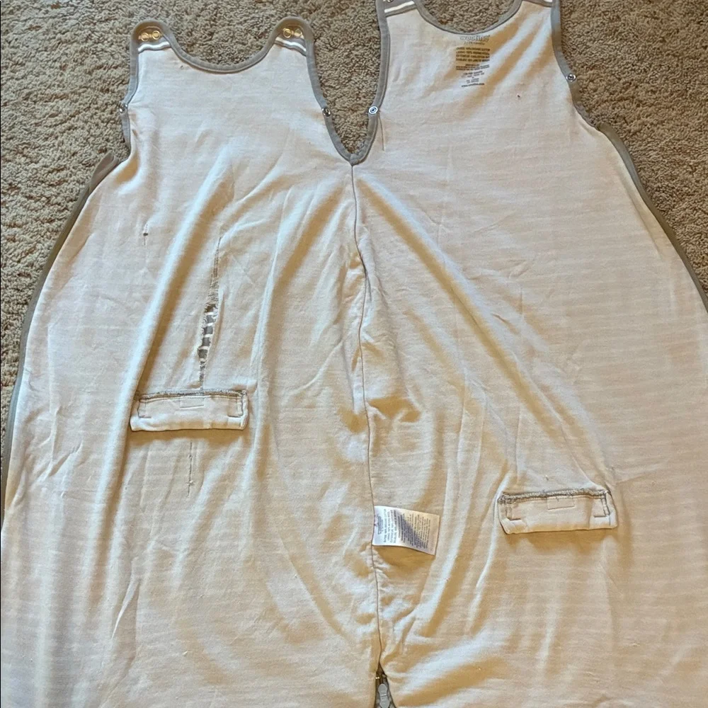 Woombie Striped Sleeveless Baby Sleep Sack - Gray - Picture 7 of 12